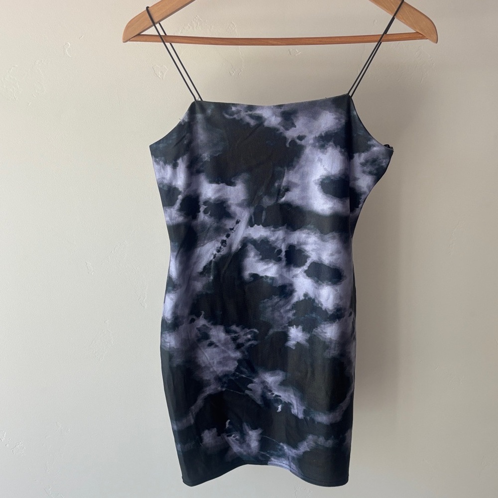 Topshop Black and Gray Mini Dress